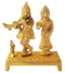 Brass Radha Krishna with Chowki 0.28kg